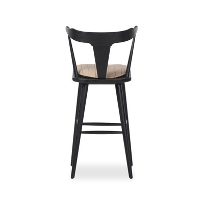 Four Hands Ripley Bar Stool - Black Oak - Lavon Flint