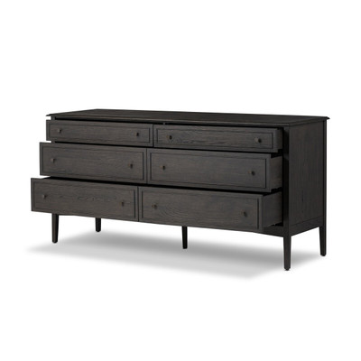Four Hands Maggie 6 Drawer Dresser - Smoked Black Oak Veneer