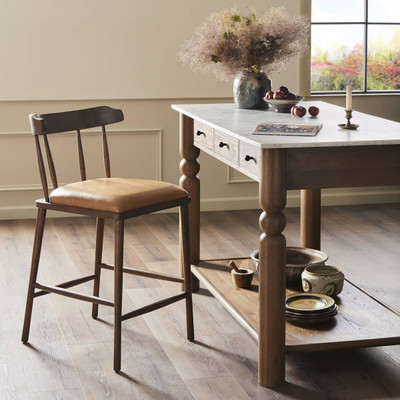 Four Hands Colter Counter Stool - Chaps Saddle