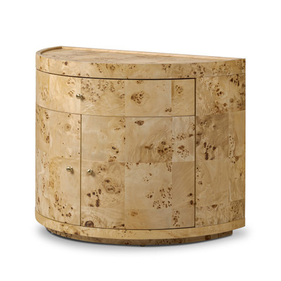 Four Hands Ashton Nightstand - Natural Poplar Burl