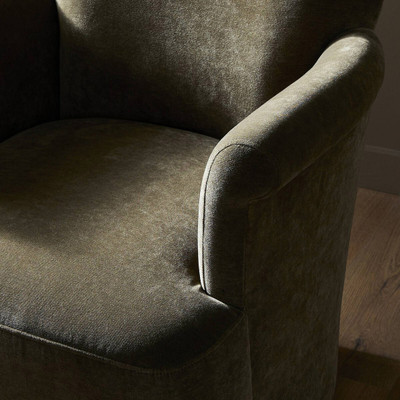 Amber Lewis x Four Hands Camellia Swivel Chair - Malmo Olive