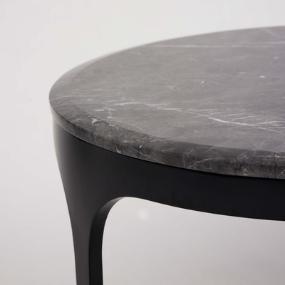 Interlude Home Camilla Side Table - Matte Black - Wyndham Grey