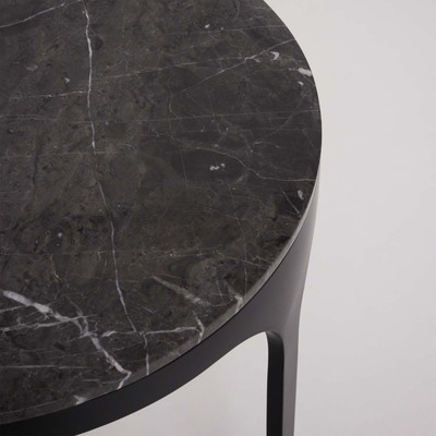 Interlude Home Camilla Side Table - Matte Black - Wyndham Grey