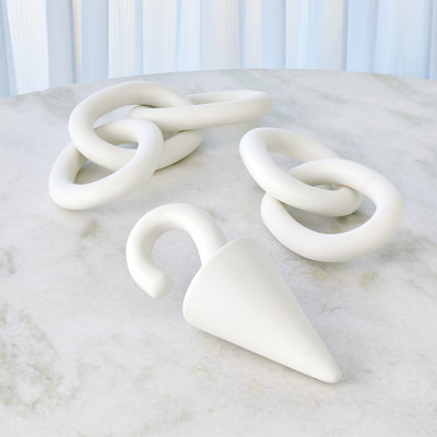 Global Views 3 Rings Connected - Matte White