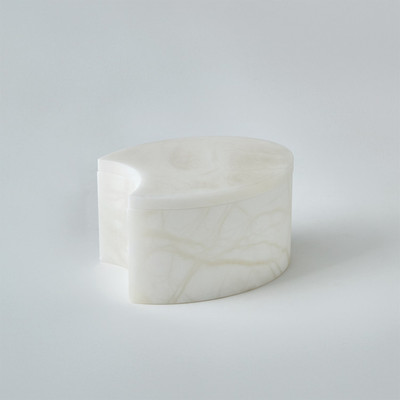 Global Views Alabaster Oval Box