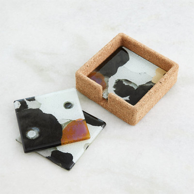 Global Views Fused Floral Boat Bowl - Neutral