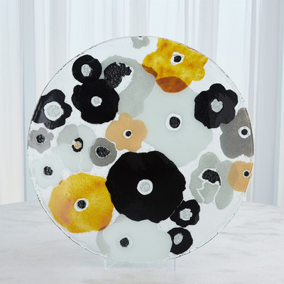 Global Views Fused Floral Boat Bowl - Neutral