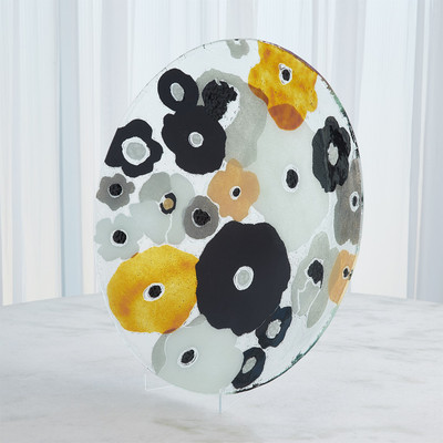 Global Views Fused Floral Boat Bowl - Neutral