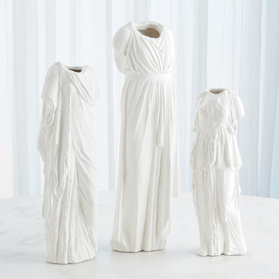 Global Views Greco Vase - Matte White - Med