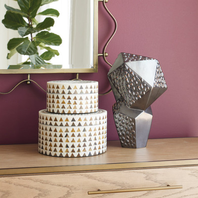 Global Views Les Facettes Sculpture - Matte Antique Bronze