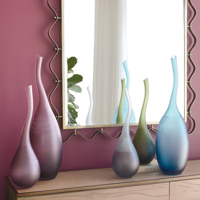 Global Views Les Vagues Mirror - Brass