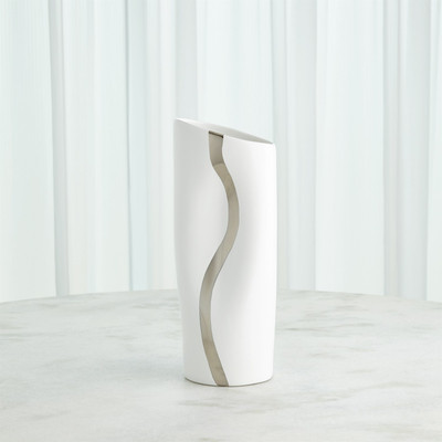 Global Views Loose Stripe Vase - Platinum - Sm (Closeout)