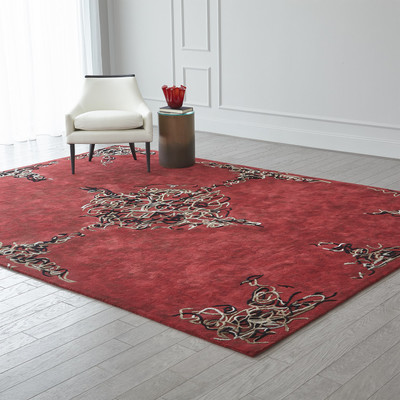 Global Views Parlor Rug - Deep Red - 6 x 9 (Closeout)
