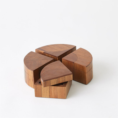 Global Views Quartered Wood Box Set - Lg (Closeout)