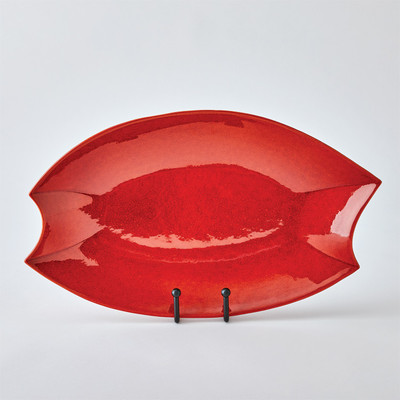 Global Views Rolo Platter - Red