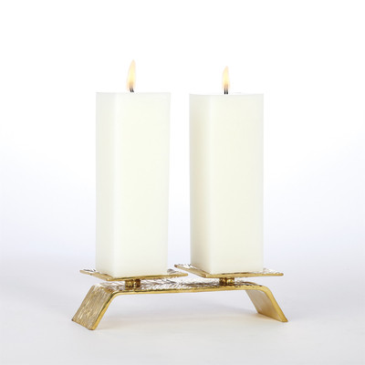 Global Views Single Torch Candleholder - Brass (Closeout)
