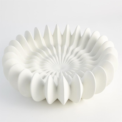 Global Views Spicchi Line Bowl - Matte White
