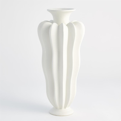 Global Views Spicchi Line Bowl - Matte White