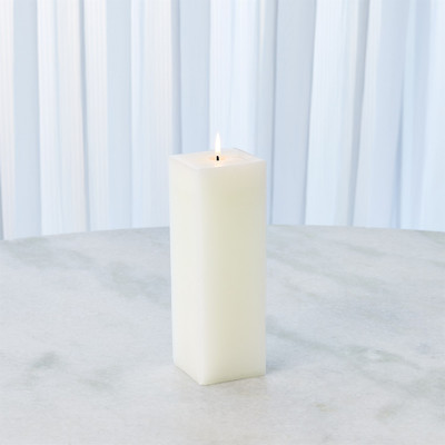 Global Views Square Pillar Candle - Unscented - 3 x 6