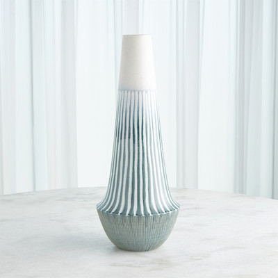 Global Views Striped Flair Urn - Lambs Ear