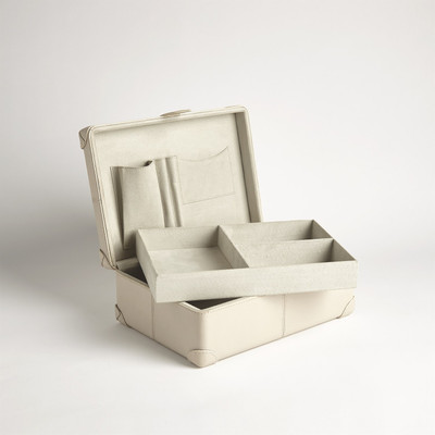 Global Views Tiburtina Box - Mist Leather - Sm