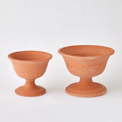 Global Views Villa Chalice Compote - Terracotta - Lg