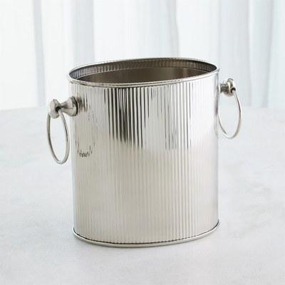 Global Views Winston Ice Bucket - Nickel - Lg
