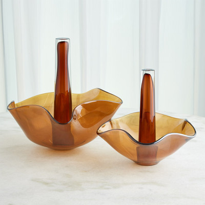 Studio A Andromeda Vase - Dark Amber - Sm