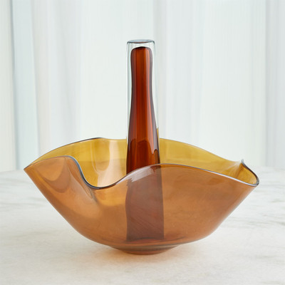 Studio A Andromeda Vase - Dark Amber - Sm
