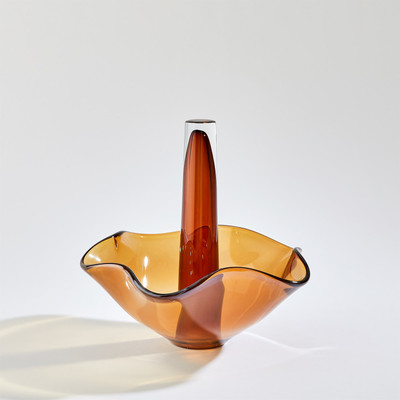 Studio A Andromeda Vase - Dark Amber - Sm
