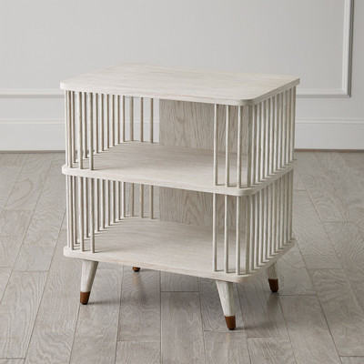 Studio A Arbor Three Tier Side Table - Whitewashed Finish (Closeout)