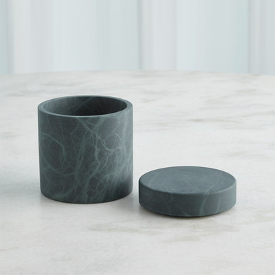 Studio A Cilindro Alabaster Box - Black - Green - Lg