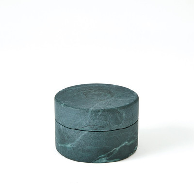 Studio A Cilindro Alabaster Box - Black - Green - Med