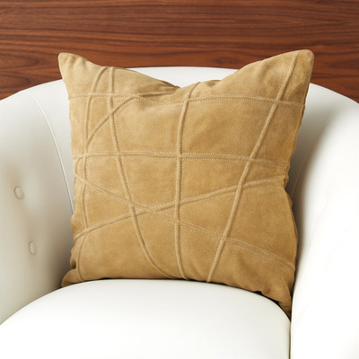 Studio A Crossroads Suede Pillow - Camel