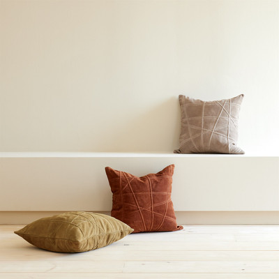 Studio A Crossroads Suede Pillow - Camel