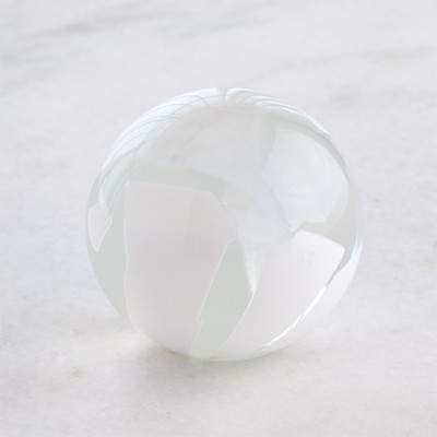 Studio A Glass Flakes Orb Paperweight