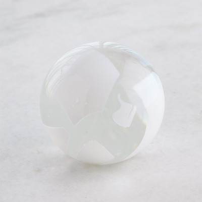 Studio A Glass Flakes Orb Paperweight