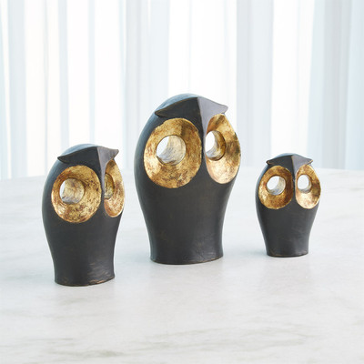 Studio A Gold Leafed Owl - Lg