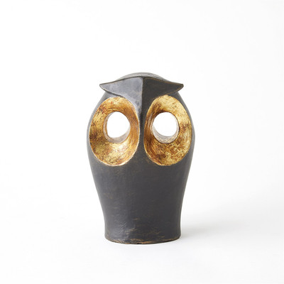 Studio A Gold Leafed Owl - Lg