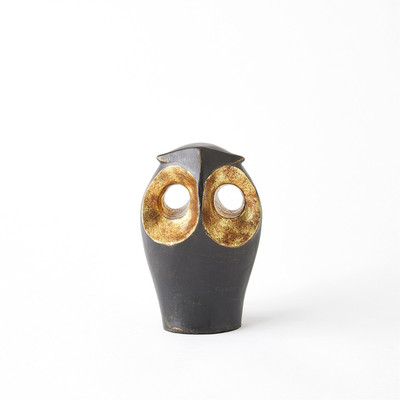 Studio A Gold Leafed Owl - Lg