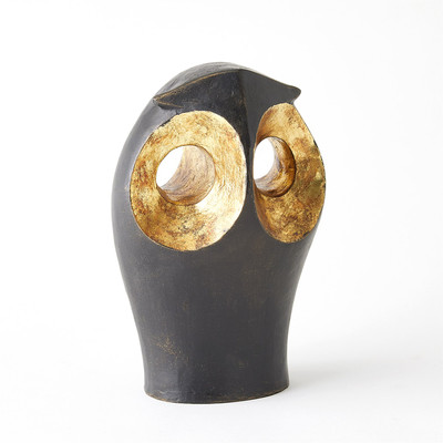 Studio A Gold Leafed Owl - Lg