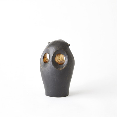 Studio A Gold Leafed Owl - Lg