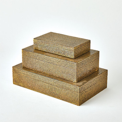 Studio A Lames Box - Aged Brass - Med