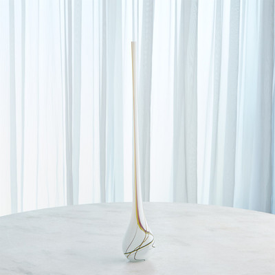 Studio A Pollock Bulb Vase - White - Lg