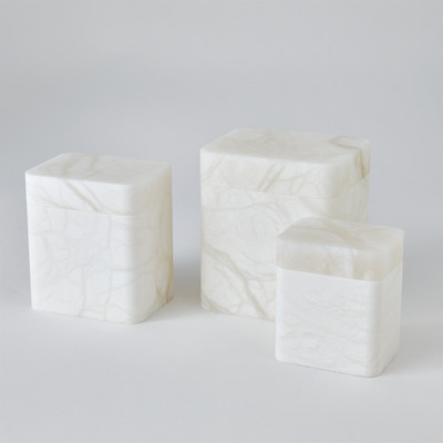 Studio A Raggio Alabaster Box - White - Med