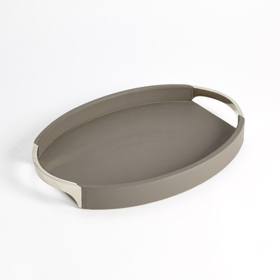 Studio A Roberts Tray - Fossil Grey w - Nickel - Lg