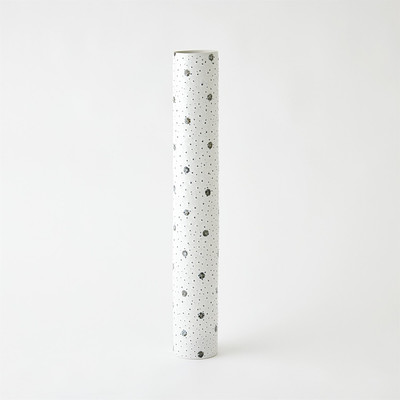 Studio A Spotted Tube Vase - White w - Black Spots - Sm (Closeout)