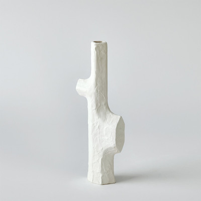 Studio A Tiered Trunk Vase - Matte White - Sm