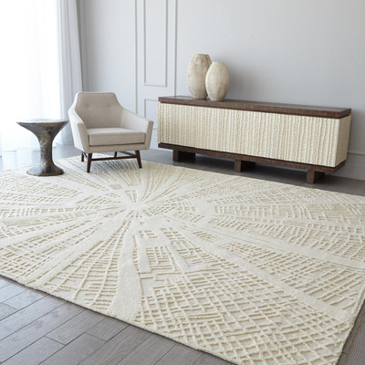 Studio A Vortex Rug - Ivory - Ivory - 11 x 14