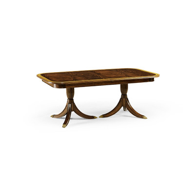 Jonathan Charles Buckingham Regency Crotch Mahogany Extending Dining Table